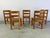 Vintage Oak and Wicker Dining Chairs, 1960s, Set of 5 For Sale - Image 4 of 10