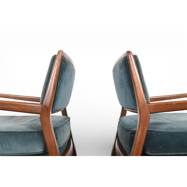 Pair of American Walnut Lounge Chairs, 1960s For Sale In San Francisco - Image 6 of 9