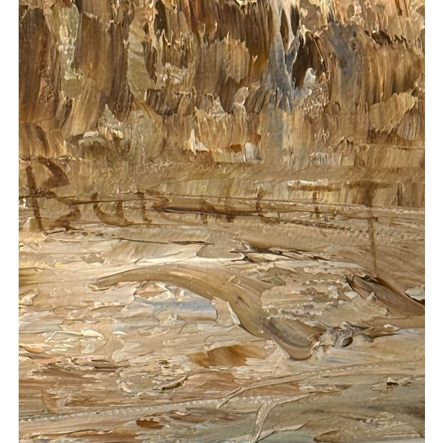 Mid-Century Modern Late 1960 Century Burnett Oil Painting on Canvas 20 X 24 With Frame For Sale - Image 3 of 12