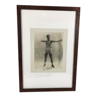 Vintage Framed Photograph of Boxer For Sale