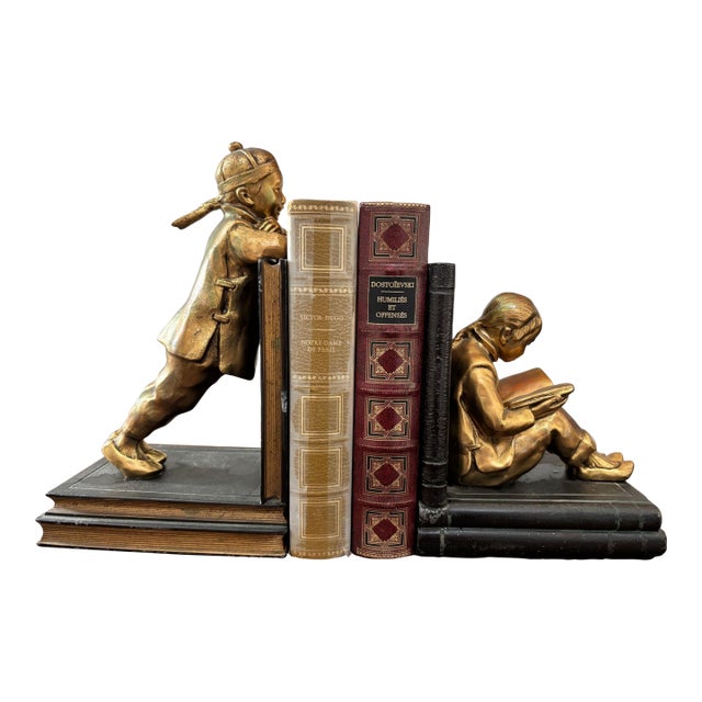 Rare Gilt Art Deco Bookends by Ronson Art Metal Works – Chinese Children, circa 1920s–1930s An exceptional and rare pair...