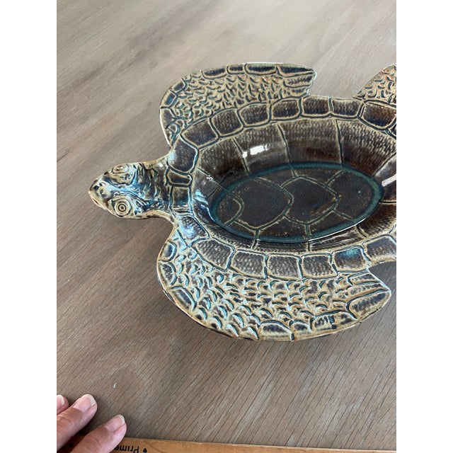 Art Pottery Sea Turtle Bowl For Sale - Image 4 of 10