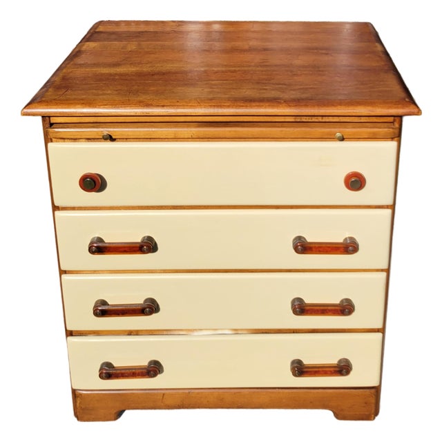 1940s Maple 4-Drawer Nightstand by Templeton Furniture For Sale
