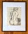 Hollywood Regency Barbara Beck 1960s Figure Drawing on Paper. For Sale - Image 3 of 3