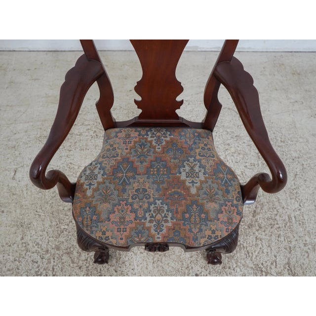 Wood Kindel Winterthur Mahogany Clawfoot Armchair For Sale - Image 7 of 12