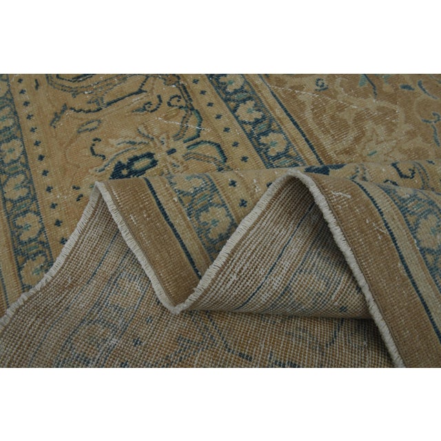 1970s Vintage Persian Handmade Wool Cotton Orange Area Rug For Sale - Image 11 of 11