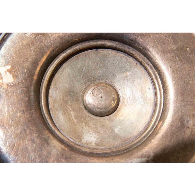 Silver-Plated Egg Cups with Underplates, 1950s, Set of 2 For Sale - Image 3 of 5