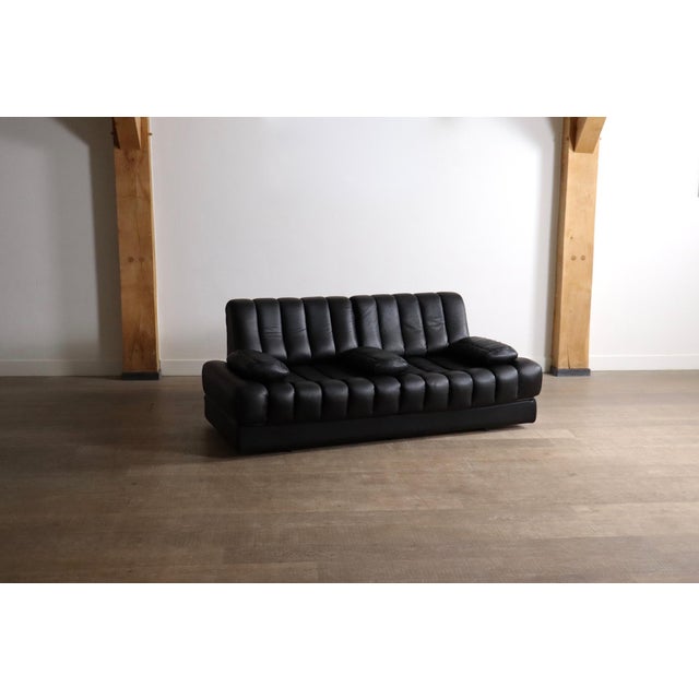 DS-85 Sofa Bed in Black Leather and Chrome from De Sede, Switzerland, 1960s For Sale - Image 13 of 13