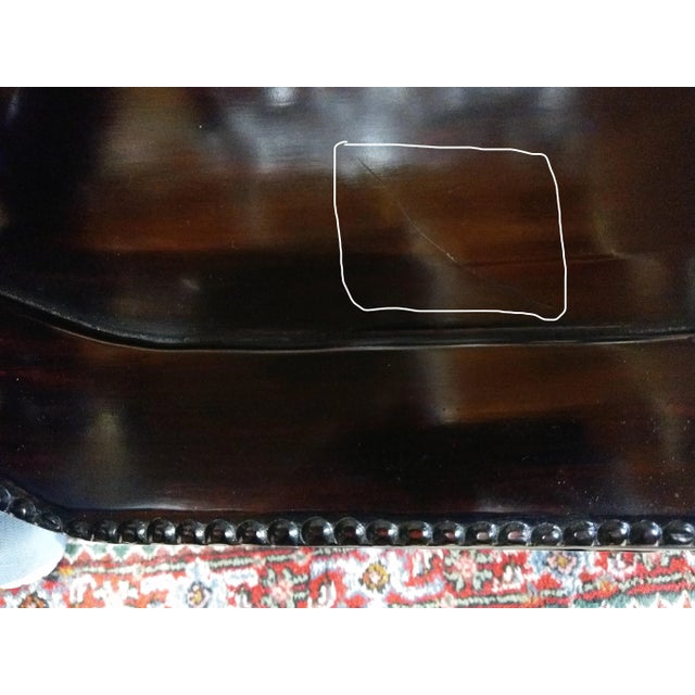 Chinese Minguo Style Vintage Hardwood Richly Craved Hongmu With Openwork Decoration Throne Armchair Depictions of Scaled Three Toed Dragons For Sale - Image 12 of 13