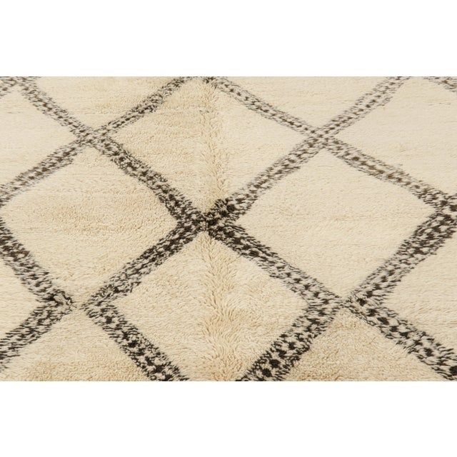 Vintage Moroccan Rug in Beige With Brown Geometric Patterns, From Rug & Kilim For Sale In New York - Image 6 of 8