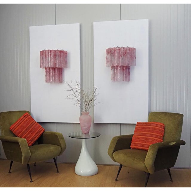 Vintage Murano Glass Tube Wall Sconces, 1990, Set of 2 For Sale - Image 11 of 16