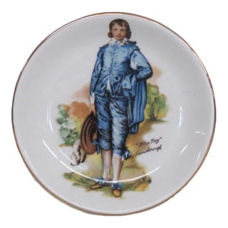 Wood and Sons England Porcelain Blue Boy Trinket Vanity Dish For Sale