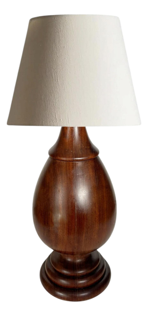 Minimalist Brown Wooden Lamp, 1960s