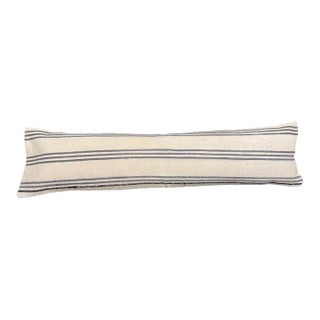 Turkish Hemp Pillow Cushion Natural Beige Gray Cushion Cover 12x46 For Sale