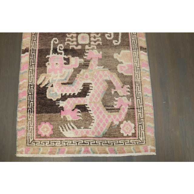 Brown Vintage Zabihi Collection Dragon Rug - 3'1" x 5'7" For Sale - Image 8 of 12