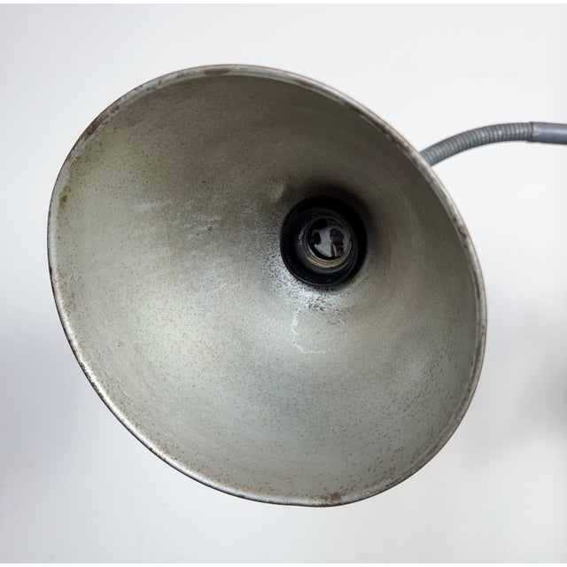 Metal Industrial Grey Scissor Wall Lamp from Elektroinstala, 1960s For Sale - Image 7 of 18