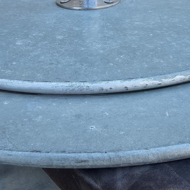 Tuuci Free-Standing Galvanized Steel Round Master Umbrella Base Stand 130 Lb. For Sale - Image 10 of 12