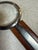 Authentic vintage Trussardi desk accessories set featuring a sophisticated combination of rich burl wood and sleek metal...
