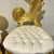 1990s Italian Baroque White Chair – High Back & Gold Leaf Details For Sale - Image 4 of 9