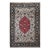 Vintage Persian Qum Area Rug, Hand-Knotted Wool & Silk, Floral Medallion Pattern, 5x7, Ivory & Red For Sale