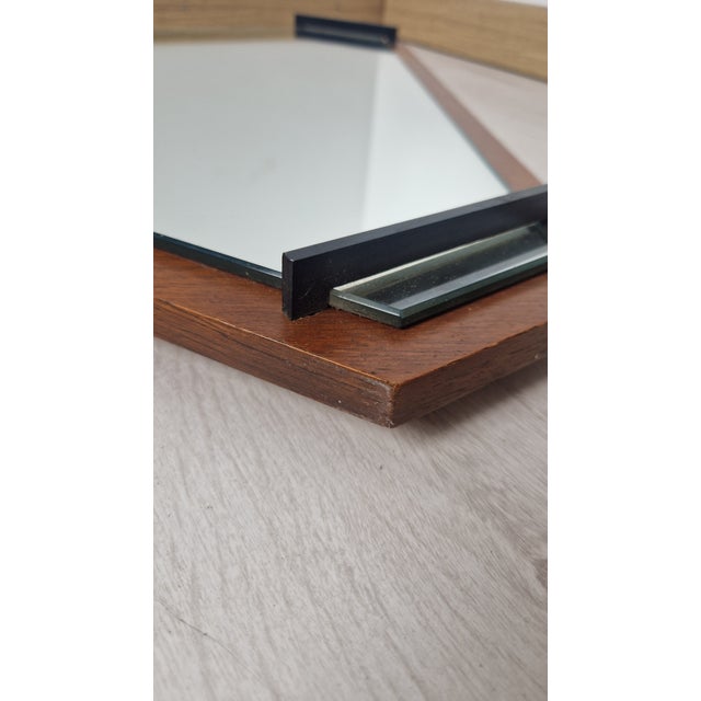 Mirror with Wood and Brass Frame by Gio Ponti for Rima, 1950s, in Very Good conditions. Designed 1950 to 1959 I have...