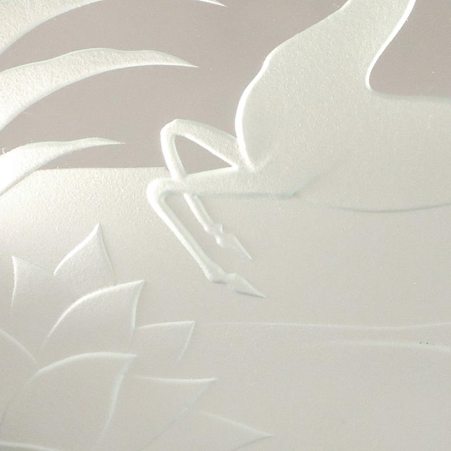 Art Deco Silvered Bronze Table Lamp With Reversed Etched Leaping Gazelle Motif For Sale - Image 16 of 16