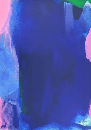 Italo Bressan, Blue Composition, Original Screen Print, 1989