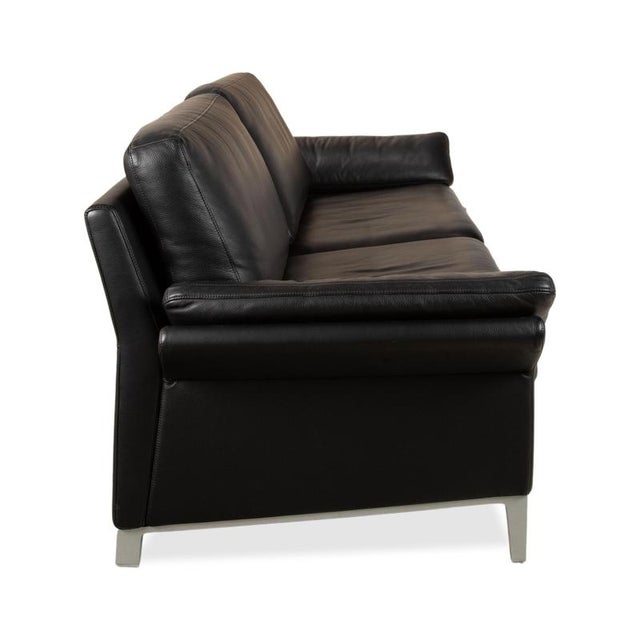 Black Model 3300 3-Seater Sofa in Black Leather from Rolf Benz For Sale - Image 8 of 11