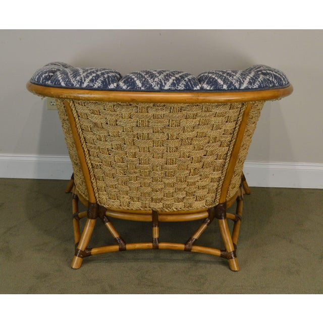 Tommy Bahama Large Rattan Pair Club Chairs Chairish