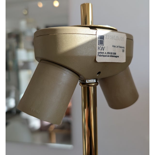 Vintage Gilt and Chrome Floor Lamps from Baulmann, Germany, 1980s, Set of 2 For Sale - Image 17 of 18