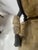 Pair of napoleon iii armchairs in the louis xv style solid pearwood frame medallion backs worn upholstery, see photos...