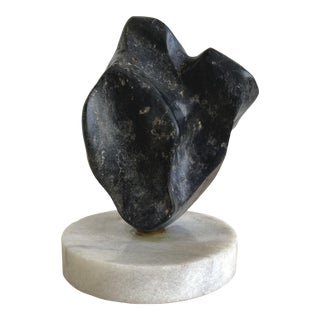 Vintage Small Abstract Biomorphic Carved Stone Sculpture, Circa 1950s For Sale