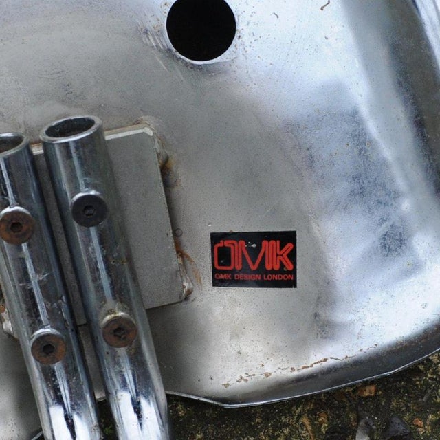 Rodney Kinsman Vintage Chrome Tractor Stool attributed to Rodney Kinsman for Omk Design, 1960s, Set of 3 For Sale - Image 4 of 13