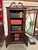 Wood Antique Georgian Revival Mahogany Corner China Cabinet With Astragal Glass For Sale - Image 7 of 8