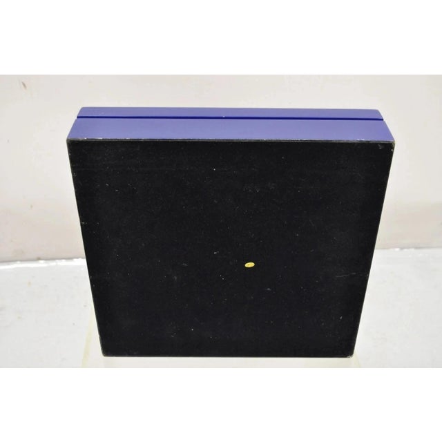 Santa Damiana La Romana Blue Lacquered Wood Cigar Humidor Box For Sale - Image 10 of 12
