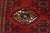 Red Turkmen Rug 3'4'' X 4'9'' Red Wool Vintage Tribal Hand-Knotted Oriental Carpet For Sale - Image 8 of 12