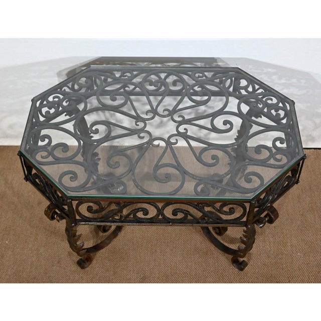 Wrought Iron Coffee Table, 1930s For Sale - Image 4 of 15