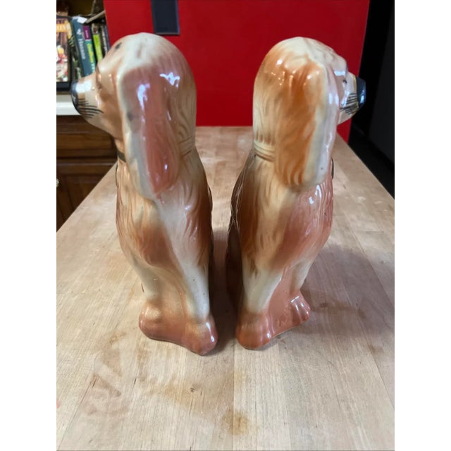 Pair of Antique Decorated Staffordshire Dogs, Circa 1860's For Sale - Image 11 of 15