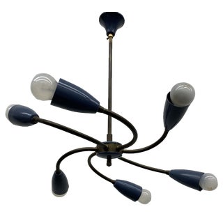 Mid-Century Modern Spider Ceiling Lamp, 1950s For Sale