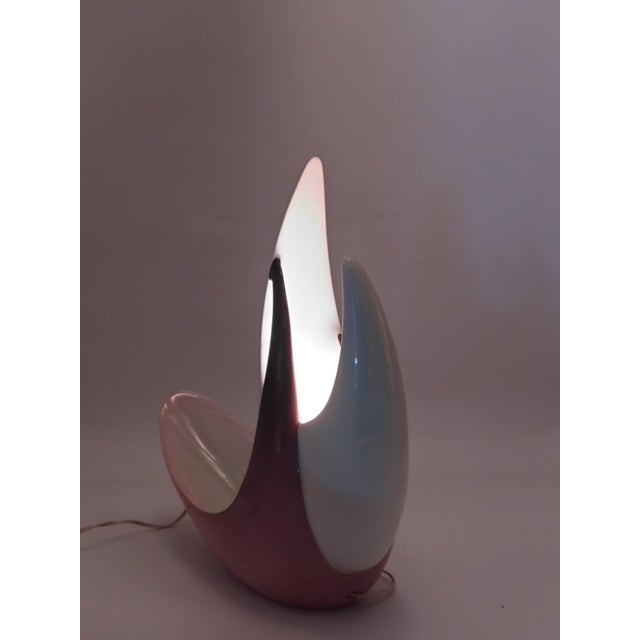 Beige Torino Ceramic Table Lamp by Mario Brunet for Ariele, 1970s For Sale - Image 8 of 9
