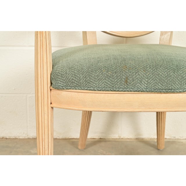 Henredon Modern Art Deco Carved Oak Dining Chairs, Set of Eight For Sale - Image 10 of 16