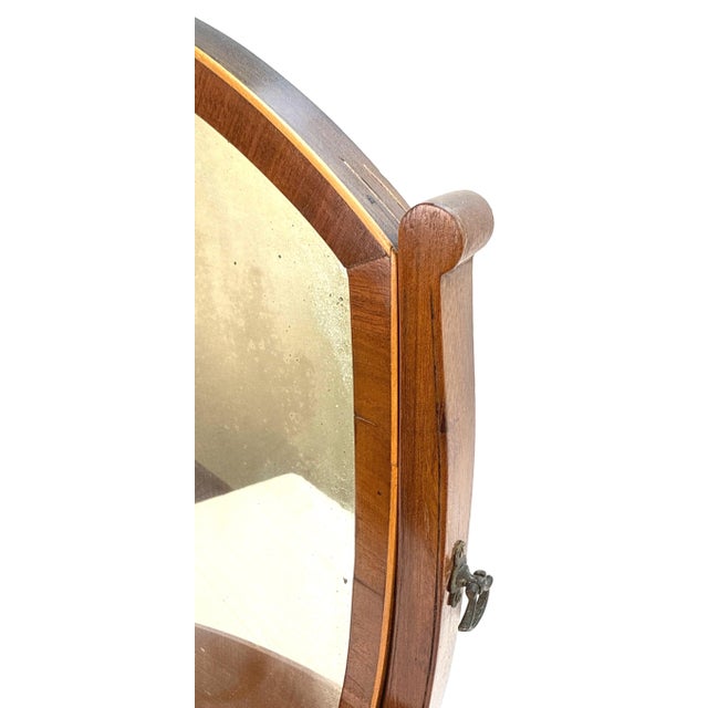 Brown Antique Bowfront Dressing Table Mirror in Mahogany, 1790 For Sale - Image 8 of 12