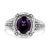 This exquisite amethyst and diamond ring will stun your beloved. Fashioned in radiant sterling silver this dazzling ring...