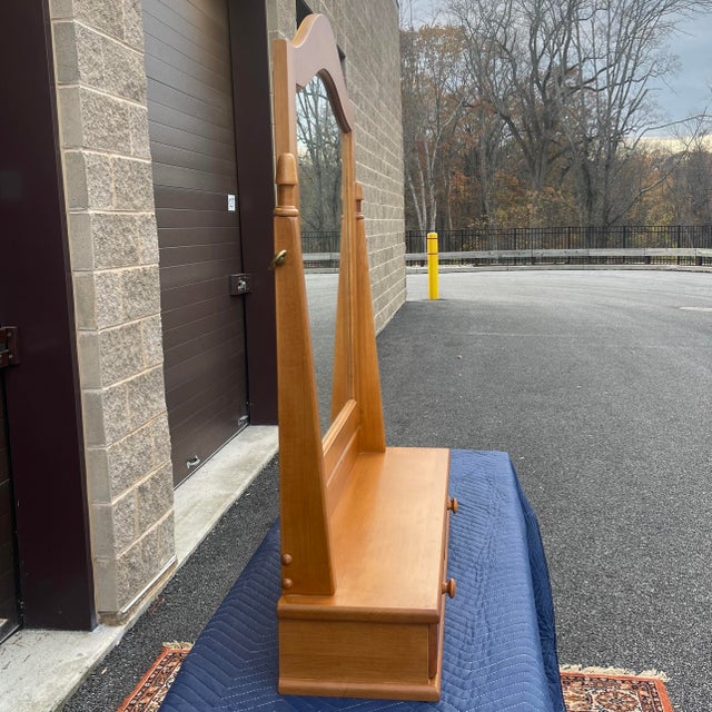 Goldenrod 2000s Moosehead American Shaker Style Solid Maple / Birch 2 Drawer Dresser Top Mirror With Jewelry Box For Sale - Image 8 of 12