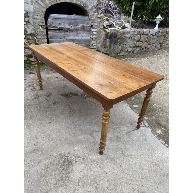 Oak Farmhouse Dining Table with Drawer, 1950s For Sale - Image 18 of 18