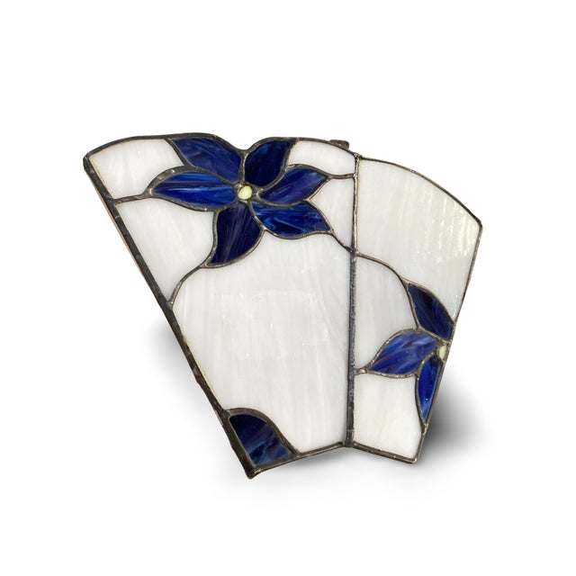 Stained Glass Wall Sconce, French Art Nouveau, 1910, 1890s For Sale - Image 5 of 14