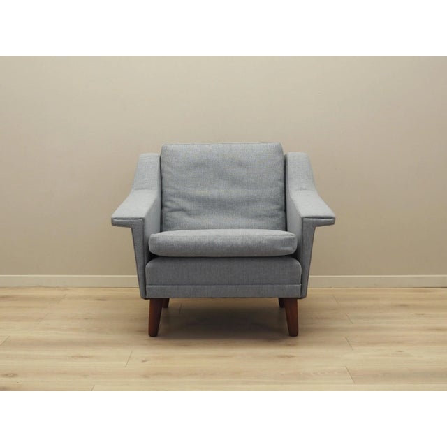 The armchair was made in the 1960s, Danish production. The structure was made of wood. Wood after refreshing. The armchair...