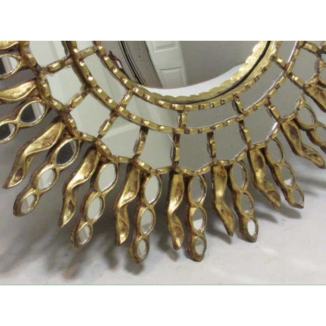 Spanish Spanish Giltwood Sunburst Mirror For Sale - Image 3 of 13