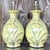 Coastal Vintage Coastal Banana Leaf Glazed Ceramic Lamps - a Pair For Sale - Image 3 of 6