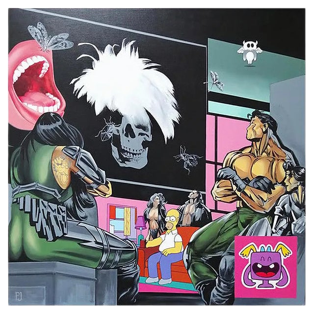 Pierre Jacob, Warhol Pop Portrait, 2020, Acrylic on Canvas For Sale